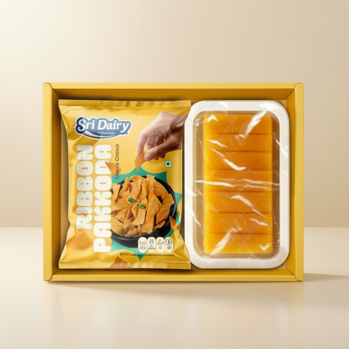 Royal Combo | Ghee Mysore Pak & Ribbon Pakoda (250 gm)