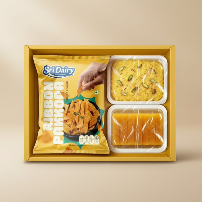 Premium Combo | Milk Khoa, Pakoda & Ghee Mysore Pak (580 gm)